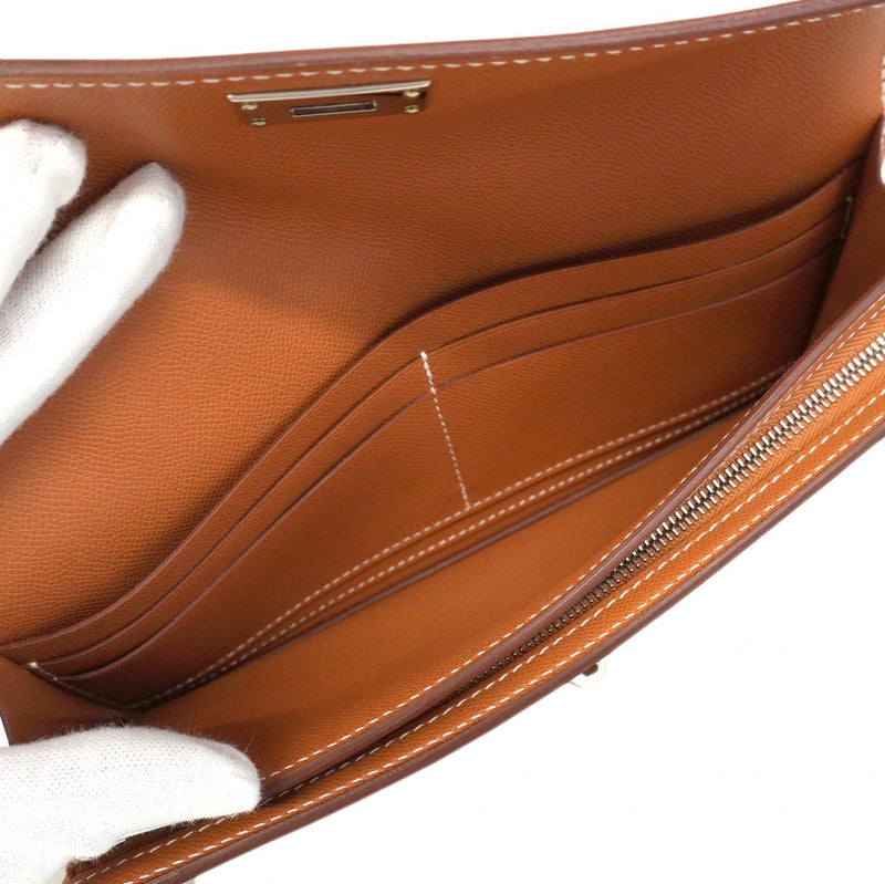 5pd6134】エルメス 長財布 ケリーポケット ロング マダム ゴールド