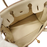 ★在庫処分★最終価格★SALE【5pd6239-g】エルメス ハンドバッグ バーキン30 トリヨンクレマンス クレ ゴールド金具 Y刻印【中古】レディース