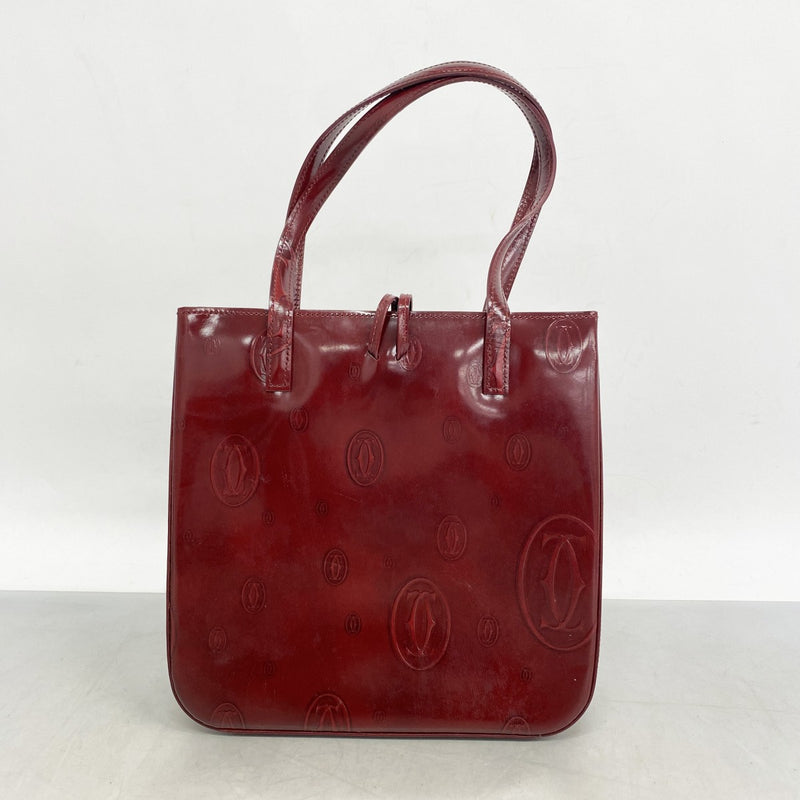 5pd6259】カルティエ ハンドバッグ ハッピーバースデー エナメル