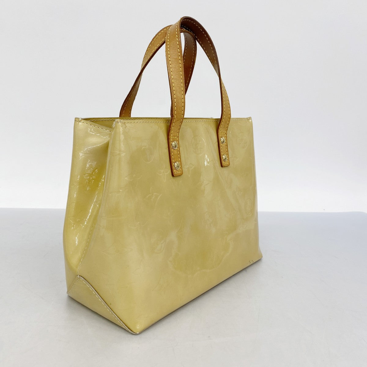 LOUIS VUITTON ルイヴィトン ヴェルニ ハンドバッグ ベージュ 黄色 ルイヴィトン ヴェルニ トートバック