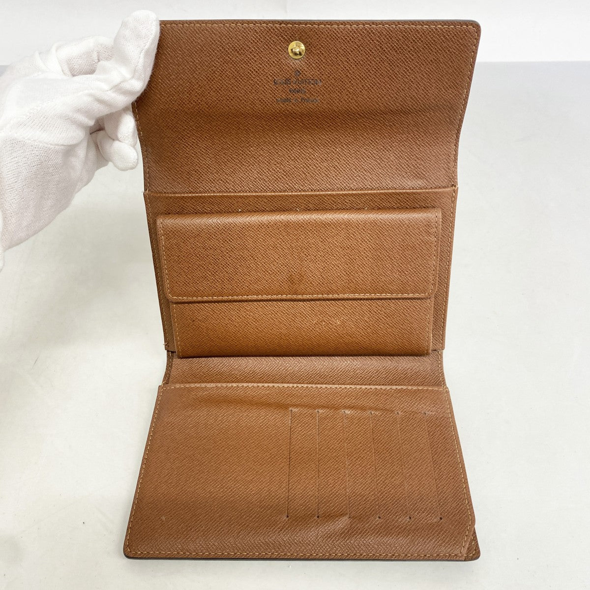 5pd6507】ルイヴィトン 三つ折り財布 モノグラム ポルトトレゾール