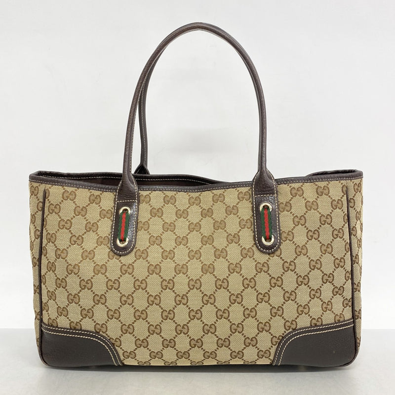 5pd6723】グッチ トートバッグ GGキャンバス/シェリーライン 163805