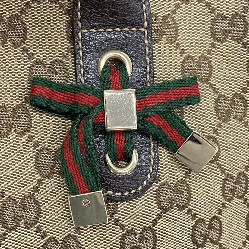 5pd6723】グッチ トートバッグ GGキャンバス/シェリーライン 163805