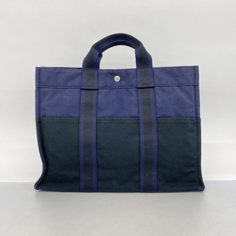 5pe7039-k】エルメス トートバッグ フールトゥMM キャンバス ブラック