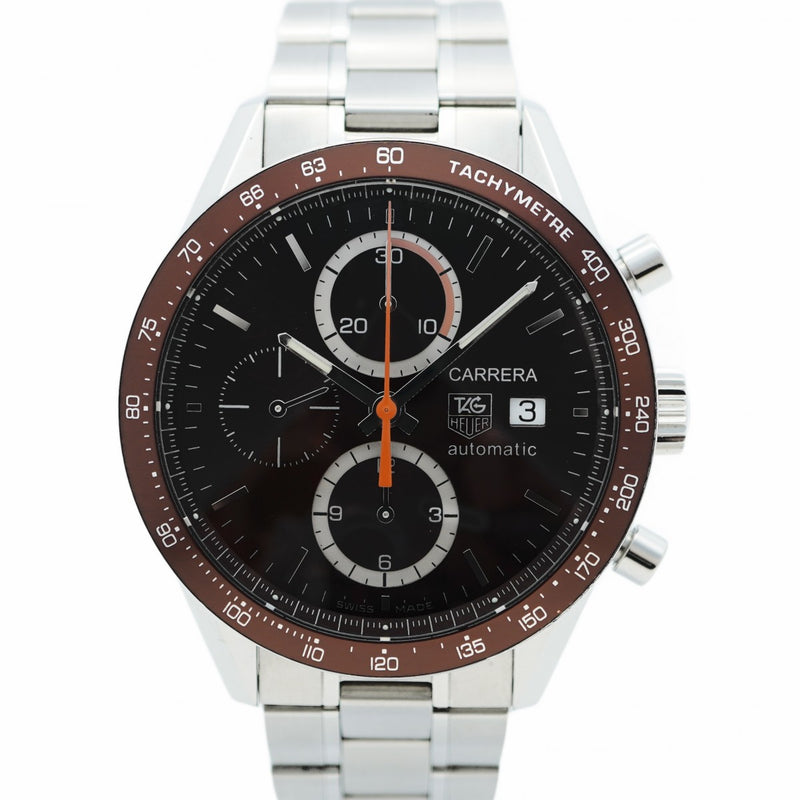 ★SALE【5wwg0241】タグホイヤー カレラ CV2013-3 ブラウン文字盤【中古】腕時計 メンズ