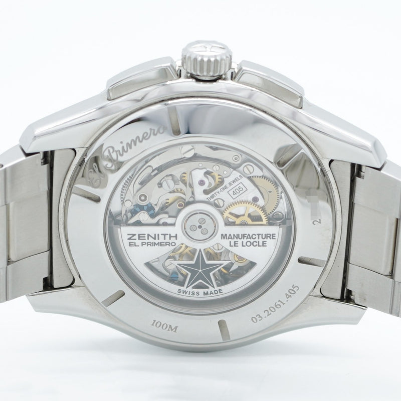 ★SALE【5wwg0243】ゼニス エルプリメロ 03.2061.405 黒文字盤【中古】腕時計 メンズ