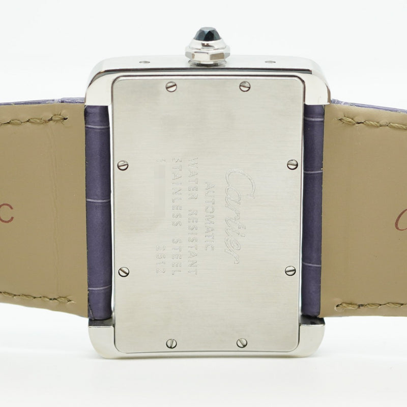 【5wwh0001】カルティエ タンクディヴァン W6300755 シルバー文字盤【中古】腕時計 メンズ