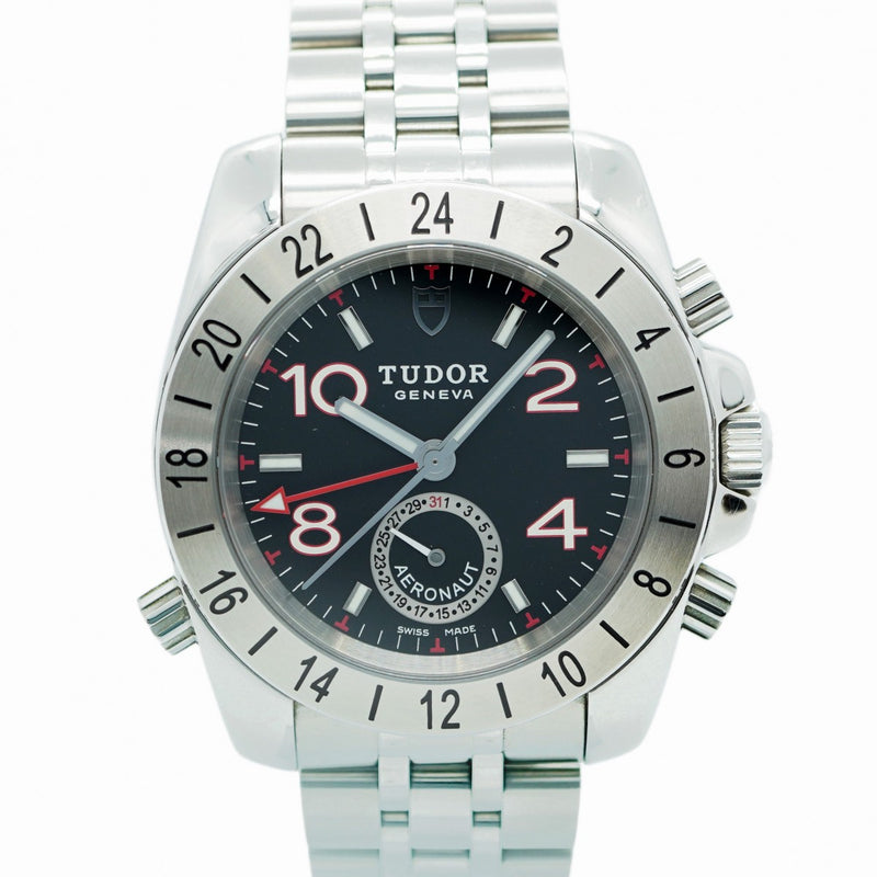 ★SALE【5wwh0029】チュードル アエロノート 20200 20200 黒文字盤【中古】腕時計 メンズ