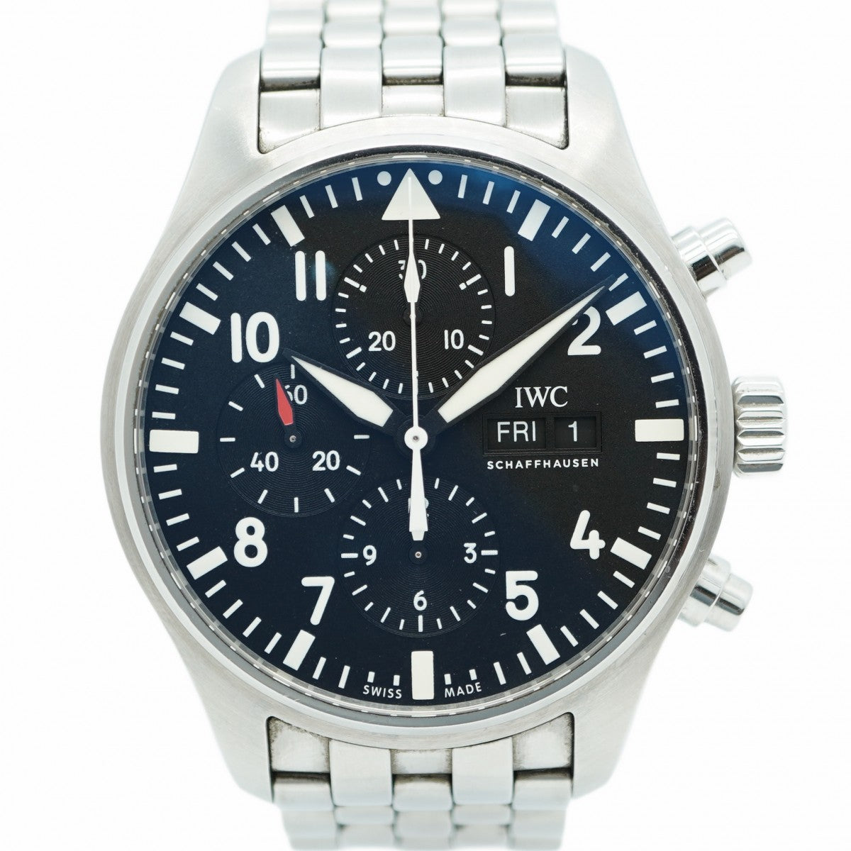 ★在庫処分★最終価格★SALE【5wwh0051】IWC アイダブリューシー シャフハウゼン パイロット IW377710 黒文字盤【中古】腕時計 メンズ