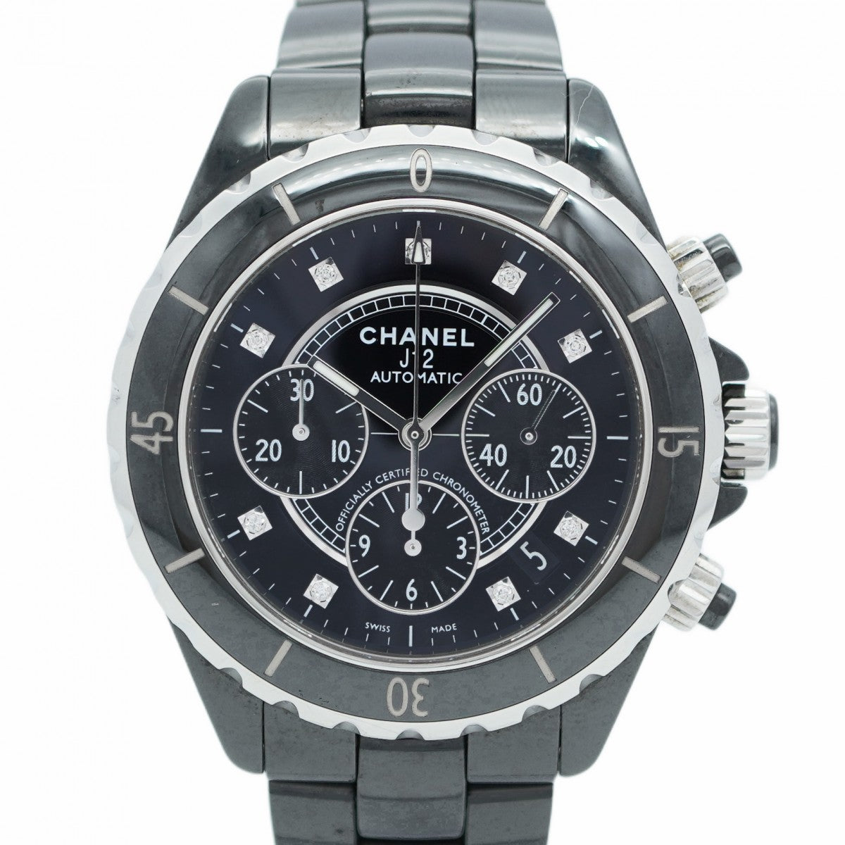 ★最終価格★SALE【5wwh0103】シャネル J12 H2419 黒文字盤【中古】腕時計 メンズ
