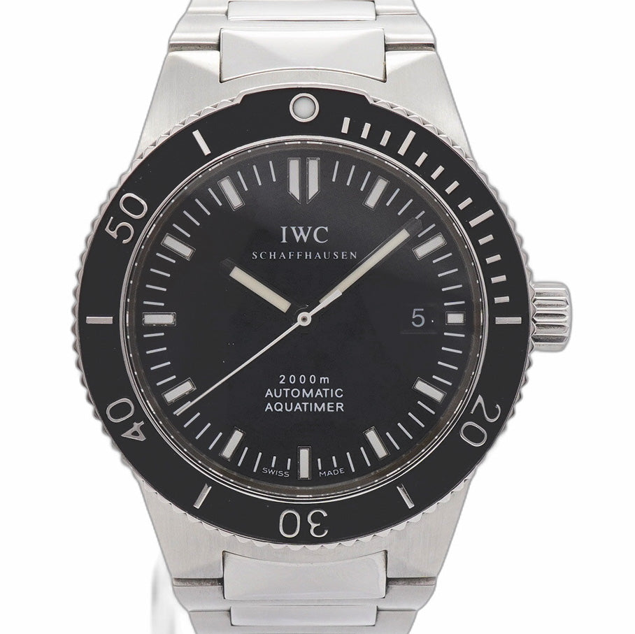 ★最終価格★SALE【5wwh0128】IWC アイダブリューシー シャフハウゼン アクアタイマー IW353602 黒文字盤【中古】腕時計 メンズ