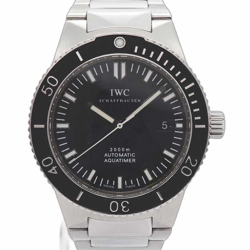 ★最終価格★SALE【5wwh0128】IWC アイダブリューシー シャフハウゼン アクアタイマー IW353602 黒文字盤【中古】腕時計 メンズ