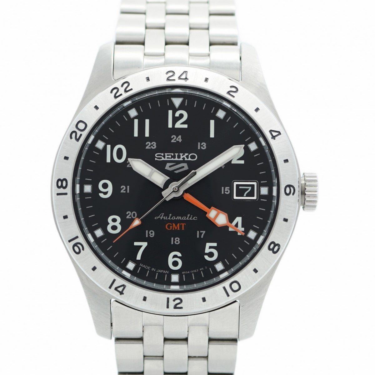 ★SALE【5wwh0172】セイコー 5スポーツ 4R34-00C0 黒文字盤【中古】腕時計 メンズ