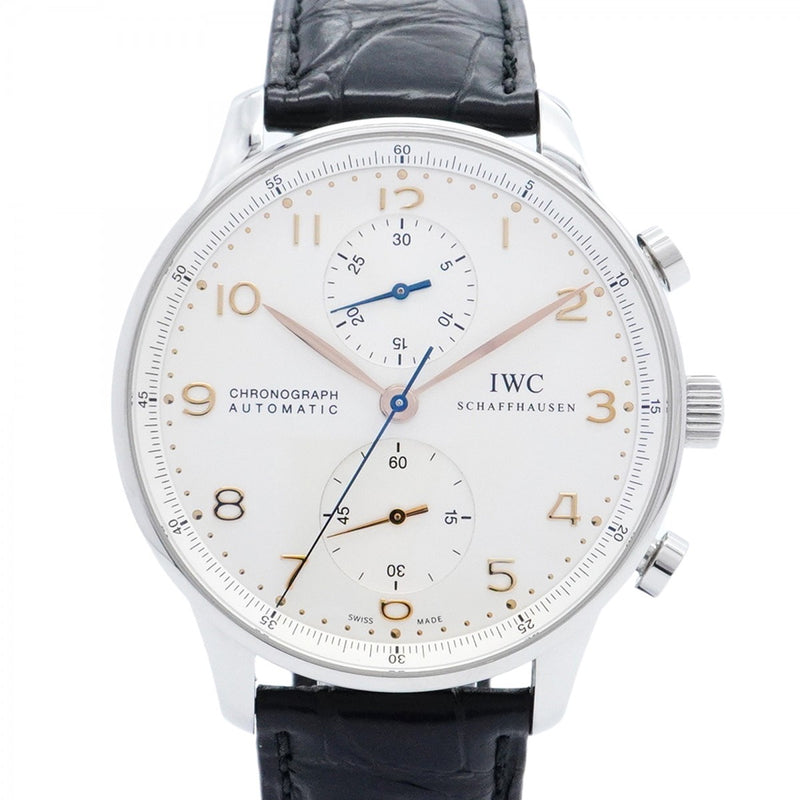 ★最終価格★SALE【5wwh0222】IWC アイダブリューシー シャフハウゼン ポルトキーゼ IW371401 シルバー文字盤【中古】腕時計 メンズ
