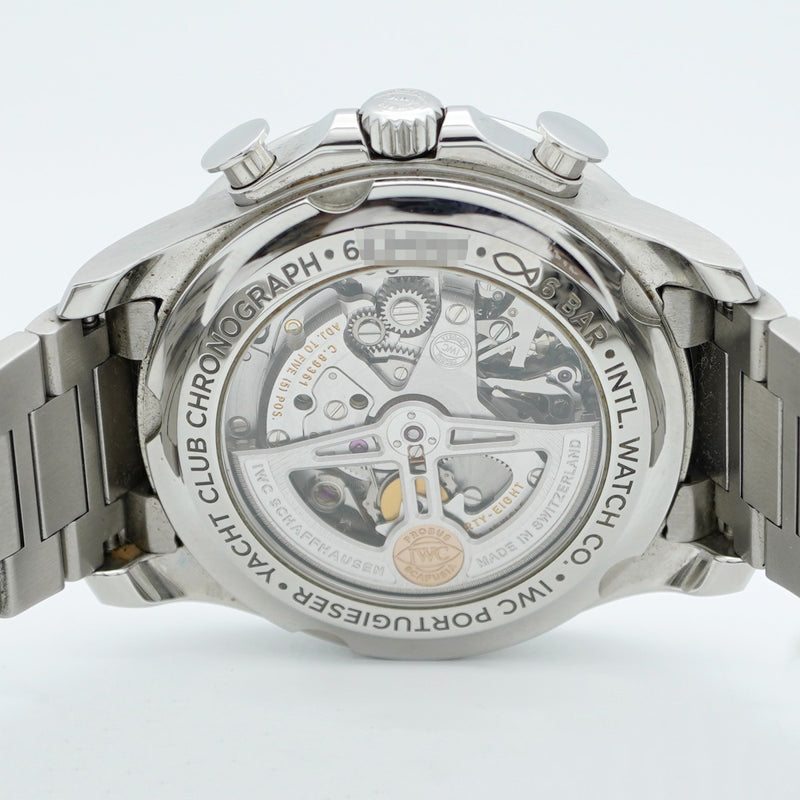 ★SALE【5wwh0289】IWC アイダブリューシー シャフハウゼン ポルトギーゼ・ヨットクラブ・クロノグラフ IW390702 シルバー文字盤【中古】腕時計 メンズ