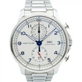 ★SALE【5wwh0289】IWC アイダブリューシー シャフハウゼン ポルトギーゼ・ヨットクラブ・クロノグラフ IW390702 シルバー文字盤【中古】腕時計 メンズ