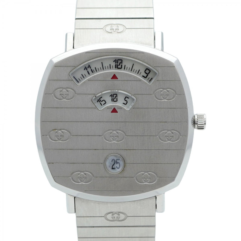 【5wwh0316】グッチ グリップ 157.4 白文字盤【中古】腕時計 メンズ