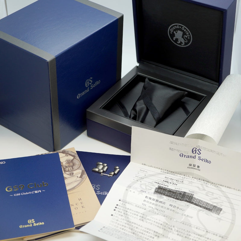 【5wwh0354】セイコー グランドセイコー 9F82-0AF0 黒文字盤【中古】腕時計 メンズ