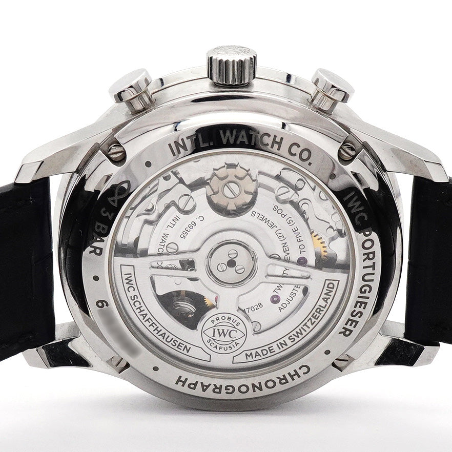 ★SALE【5wwh0360】IWC アイダブリューシー シャフハウゼン ポルトキーゼ IW371605 シルバー文字盤【中古】腕時計 メンズ