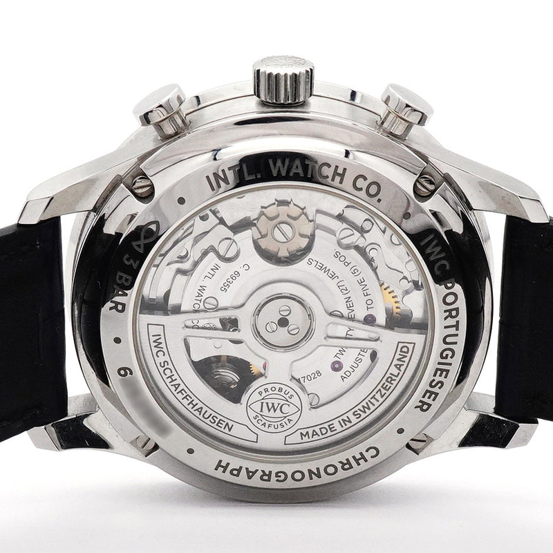 ★SALE【5wwh0360】IWC アイダブリューシー シャフハウゼン ポルトキーゼ IW371605 シルバー文字盤【中古】腕時計 メンズ