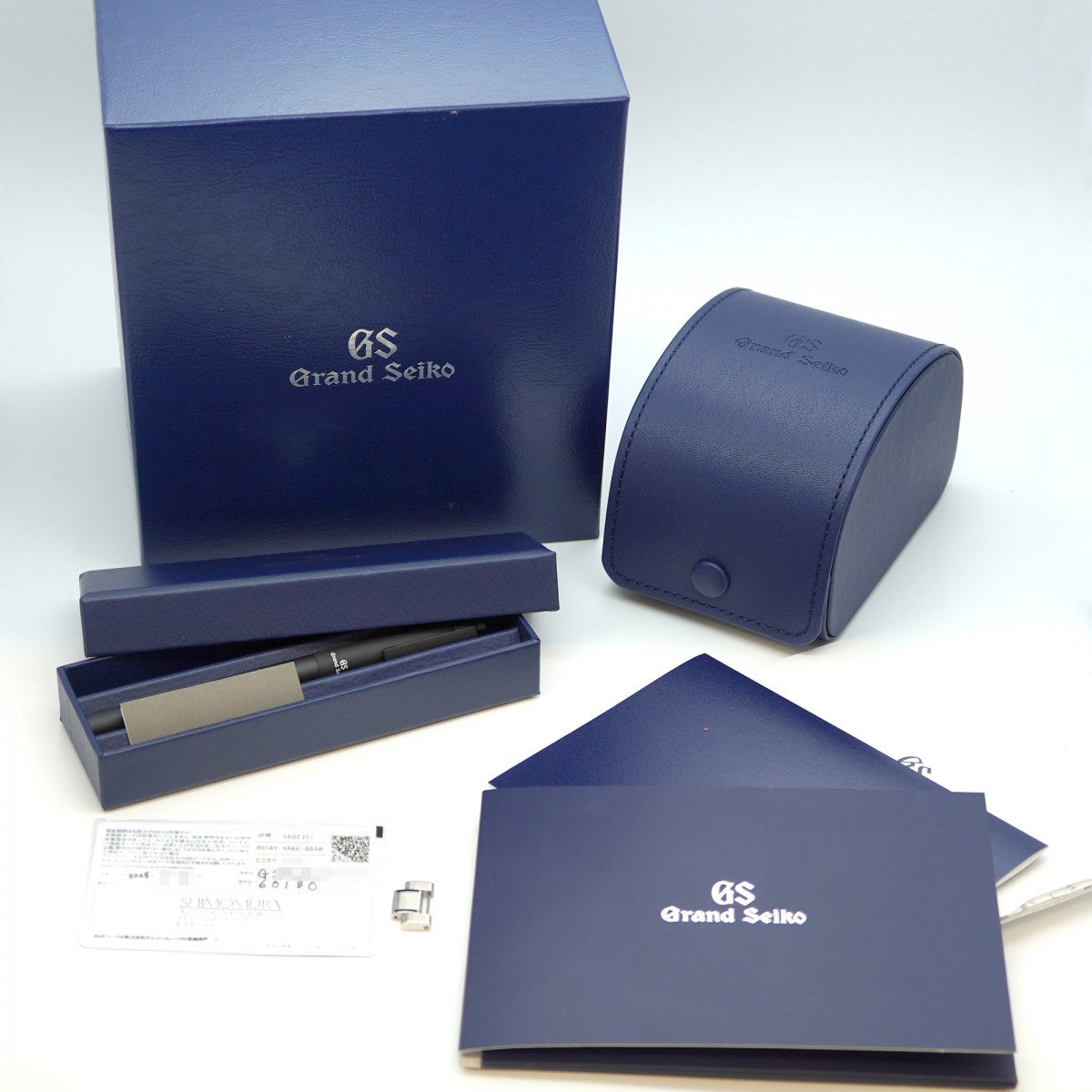 【5wwh0419】セイコー グランドセイコー 9R66-0AA0 黒文字盤【中古】腕時計 メンズ