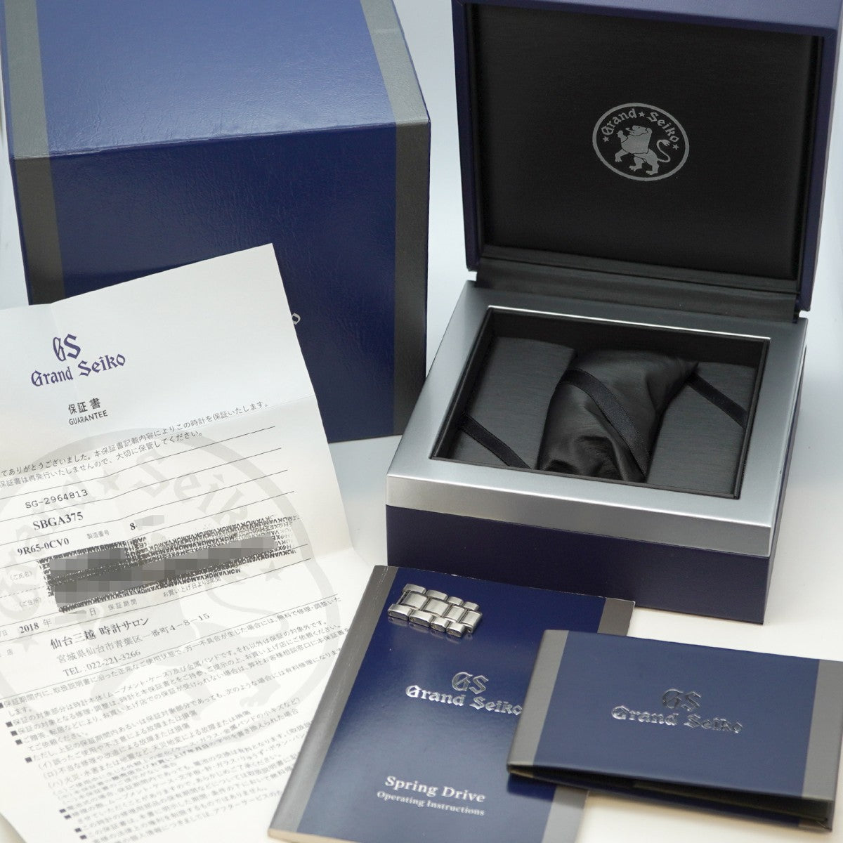 【5wwh0452】セイコー グランドセイコー 9R65-0CV0 ネイビー文字盤【中古】腕時計 メンズ