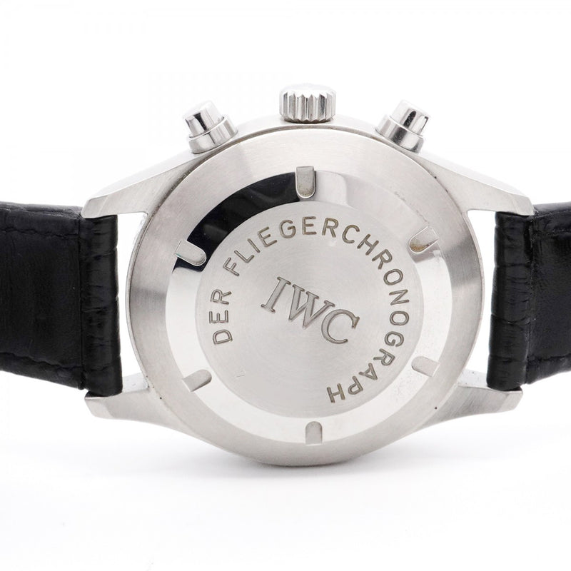 【5wwi0052】IWC アイダブリューシー シャフハウゼン メカニカルフリーガー 3706-03 黒文字盤【中古】腕時計 メンズ