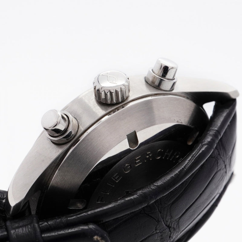 【5wwi0052】IWC アイダブリューシー シャフハウゼン メカニカルフリーガー 3706-03 黒文字盤【中古】腕時計 メンズ