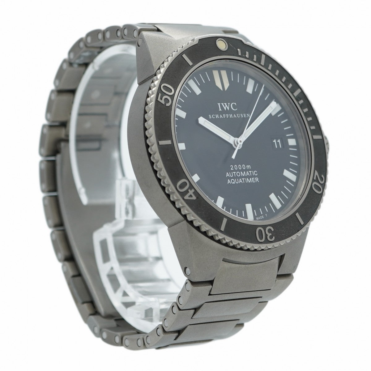 【5wwi0056】IWC アイダブリューシー シャフハウゼン アクアタイマー IW353601 黒文字盤【中古】腕時計 メンズ