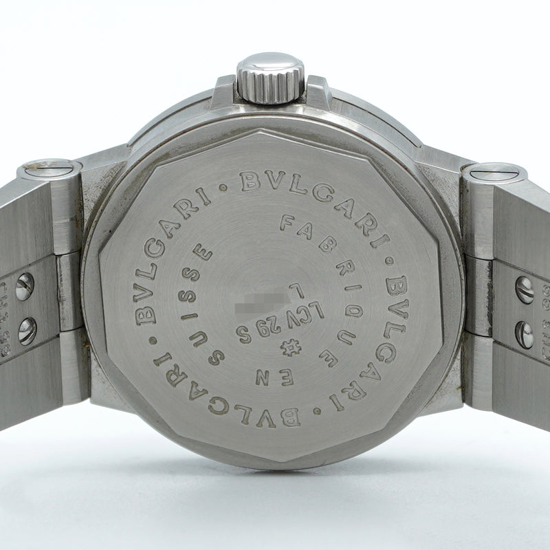 ★SALE【5wwi0189】ブルガリ ディアゴノ LCV29S 黒文字盤【中古】腕時計 レディース