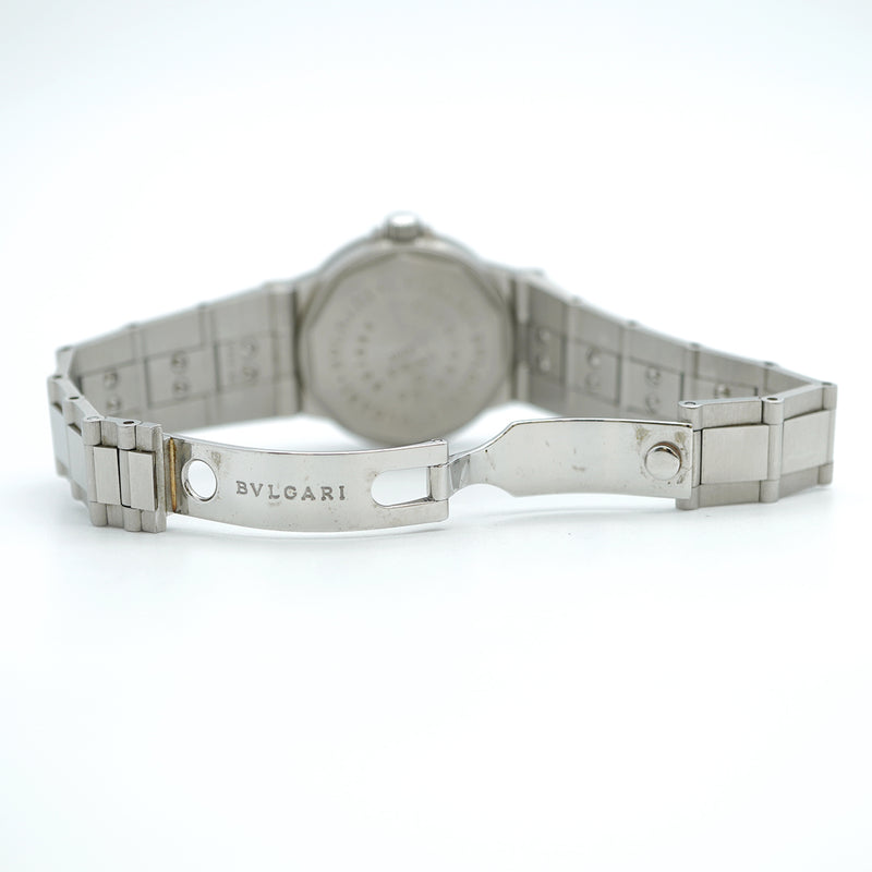 ★SALE【5wwi0189】ブルガリ ディアゴノ LCV29S 黒文字盤【中古】腕時計 レディース