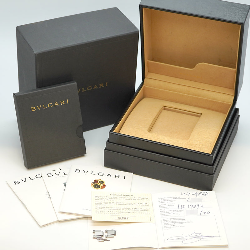 ★SALE【5wwi0189】ブルガリ ディアゴノ LCV29S 黒文字盤【中古】腕時計 レディース