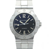 ★SALE【5wwi0189】ブルガリ ディアゴノ LCV29S 黒文字盤【中古】腕時計 レディース