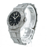 ★SALE【5wwi0189】ブルガリ ディアゴノ LCV29S 黒文字盤【中古】腕時計 レディース