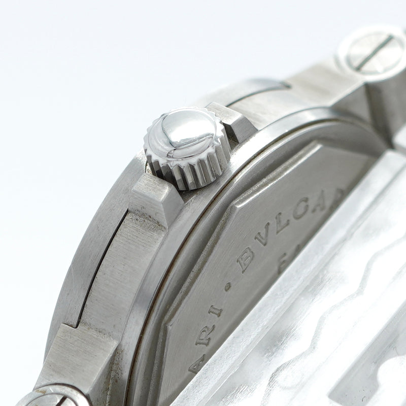 ★SALE【5wwi0189】ブルガリ ディアゴノ LCV29S 黒文字盤【中古】腕時計 レディース