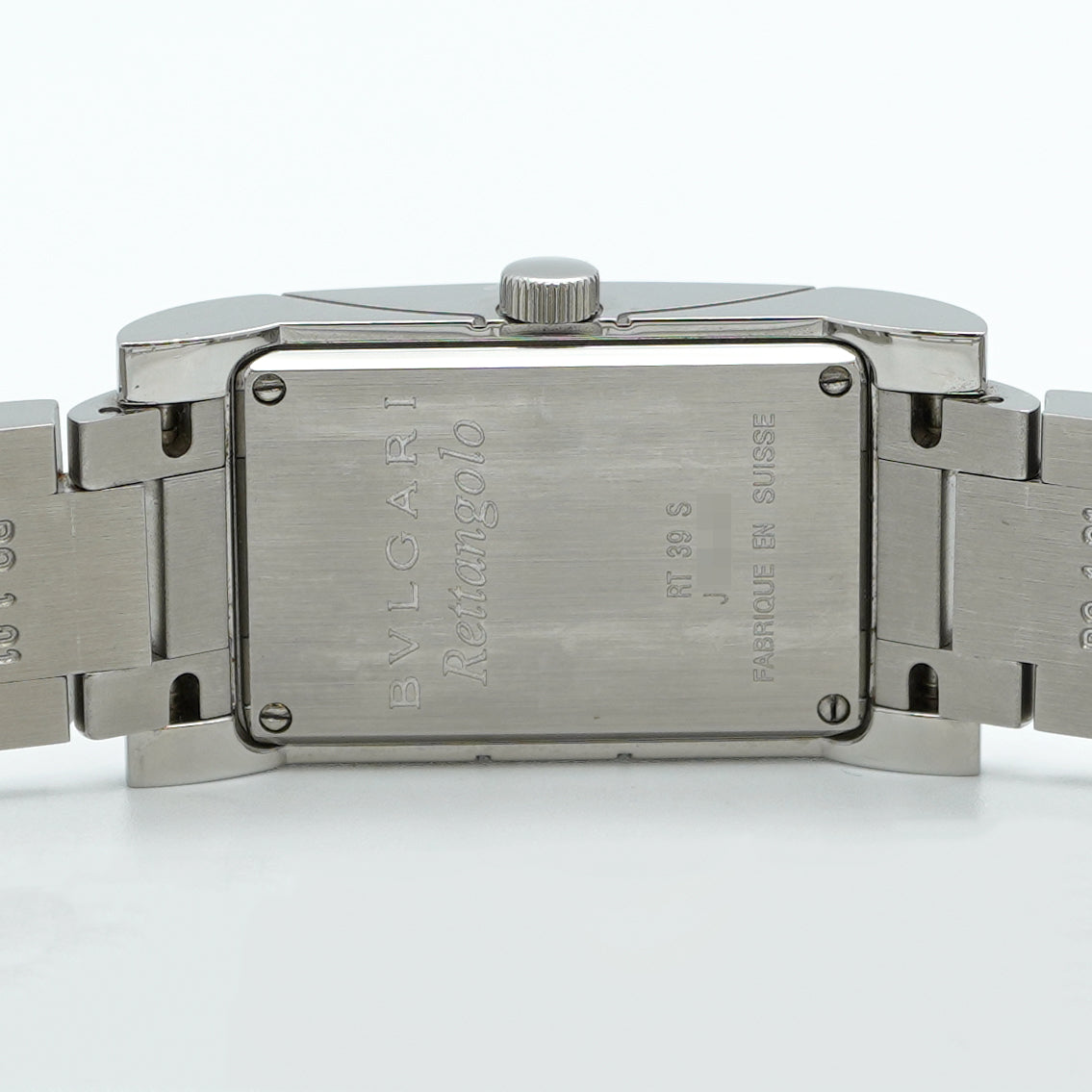 ★SALE【5wwi0201】ブルガリ レッタンロゴ RT39S 黒文字盤【中古】腕時計 レディース