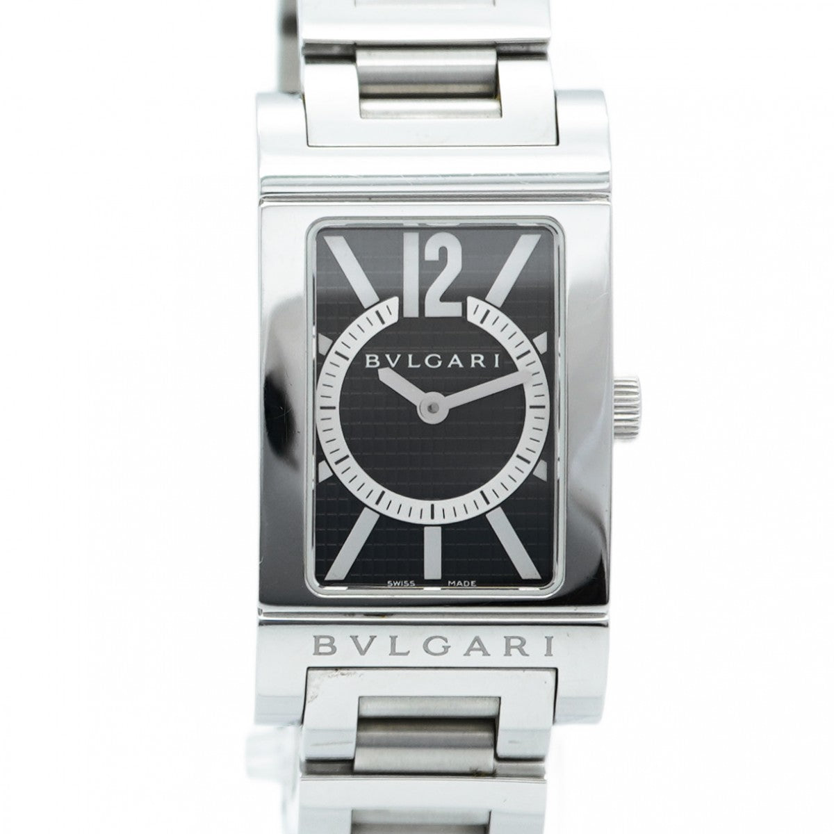 ★SALE【5wwi0201】ブルガリ レッタンロゴ RT39S 黒文字盤【中古】腕時計 レディース