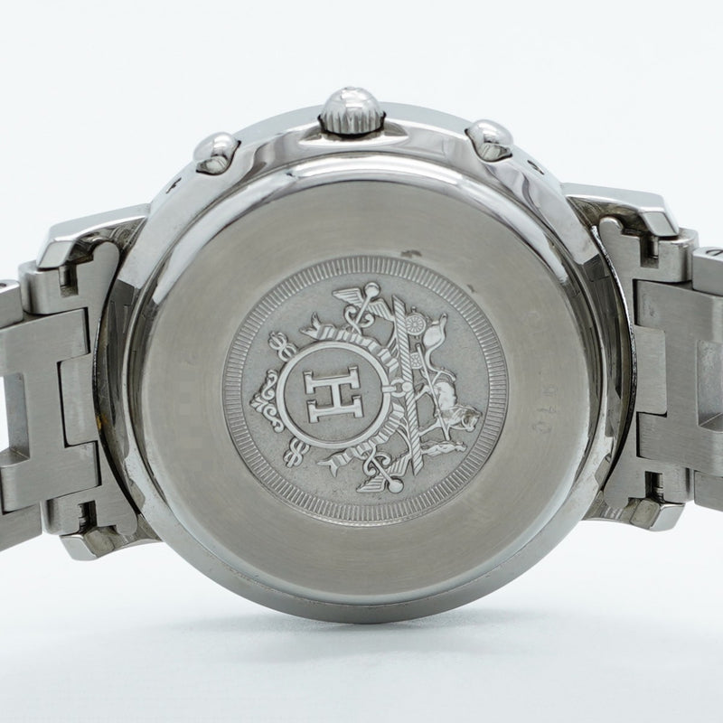 ★最終価格★SALE【5wwi0217】エルメス クリッパー クロノ CL1.910 白文字盤【中古】腕時計 メンズ