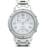 ★最終価格★SALE【5wwi0217】エルメス クリッパー クロノ CL1.910 白文字盤【中古】腕時計 メンズ