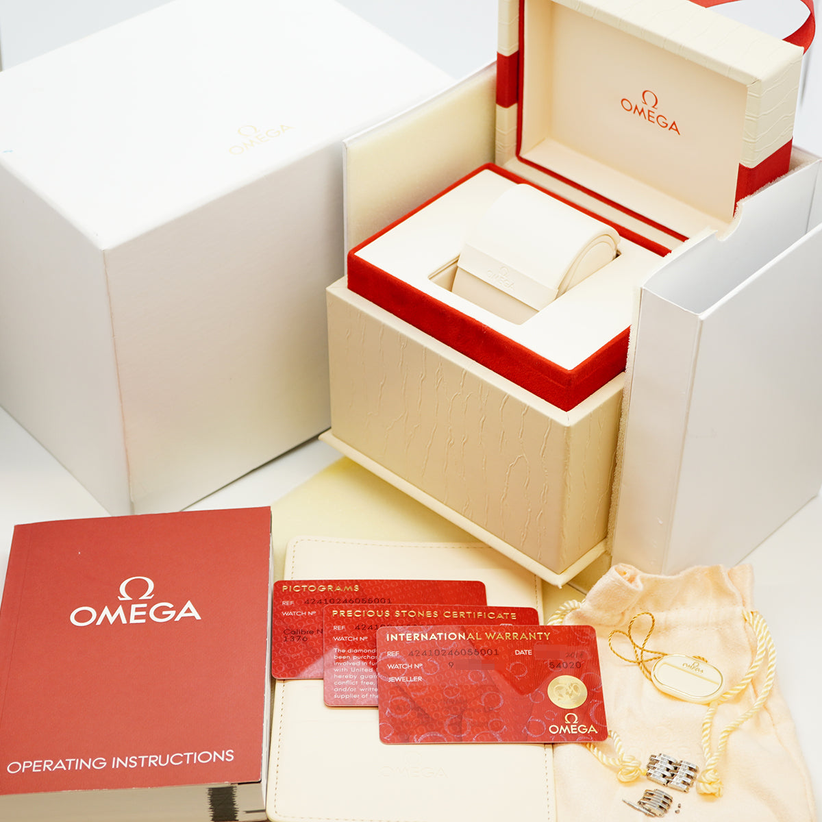 ★在庫処分★最終価格★SALE【5wwi0256】オメガ デ・ヴィル 424.10.24.60.55.001 白文字盤【中古】腕時計 レディース