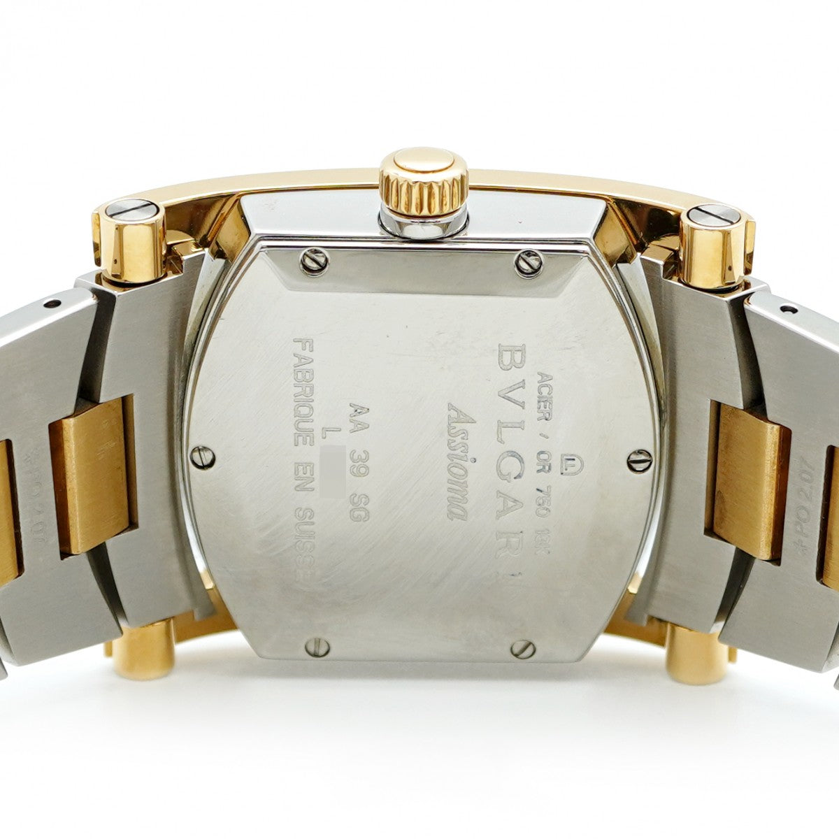 ★SALE【5wwm0019】ブルガリ アショーマ AA39SG アイボリー文字盤【中古】腕時計 メンズ