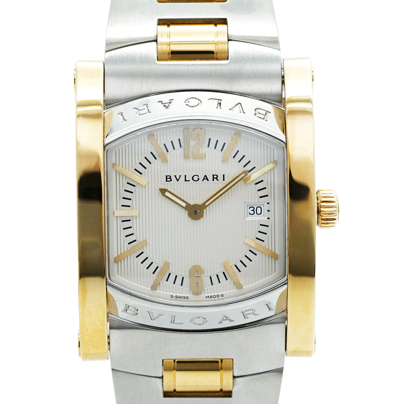 ★SALE【5wwm0019】ブルガリ アショーマ AA39SG アイボリー文字盤【中古】腕時計 メンズ