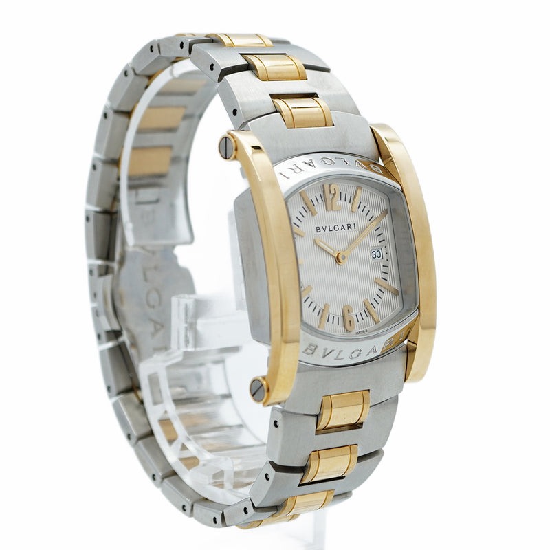 ★SALE【5wwm0019】ブルガリ アショーマ AA39SG アイボリー文字盤【中古】腕時計 メンズ