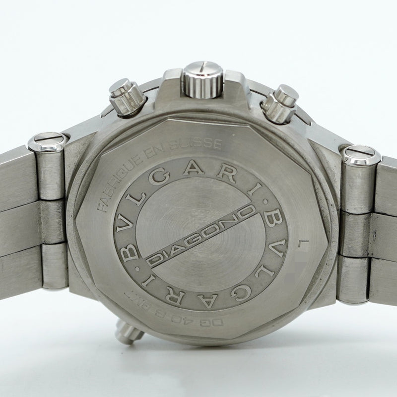 ★SALE【5wwm0060】ブルガリ ディアゴノ DG40S グレー文字盤【中古】腕時計 メンズ
