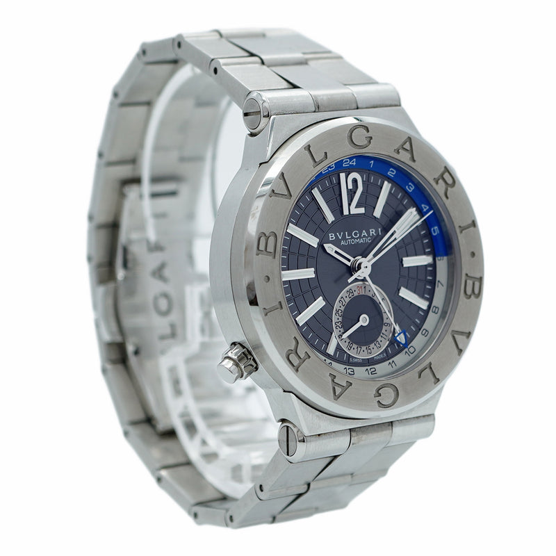 ★SALE【5wwm0060】ブルガリ ディアゴノ DG40S グレー文字盤【中古】腕時計 メンズ