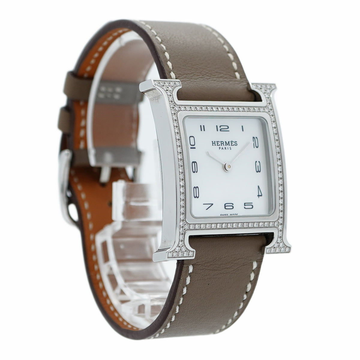 ★最終価格★SALE【5wwm0070】エルメス Hウォッチ HH1.531 白文字盤【中古】腕時計 レディース