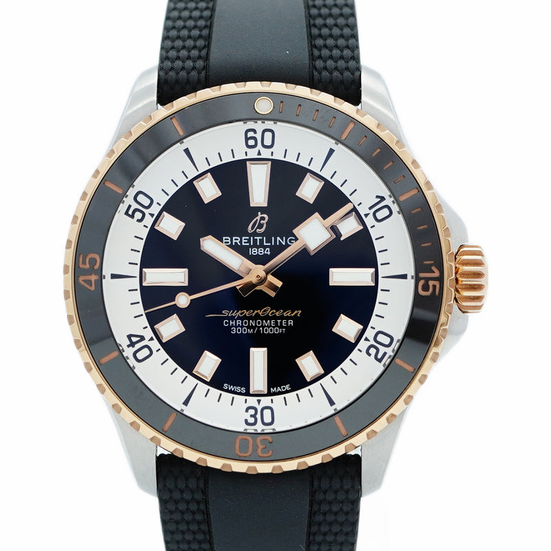 5wwm0078】ブライトリング スーパーオーシャン U17375 黒文字盤