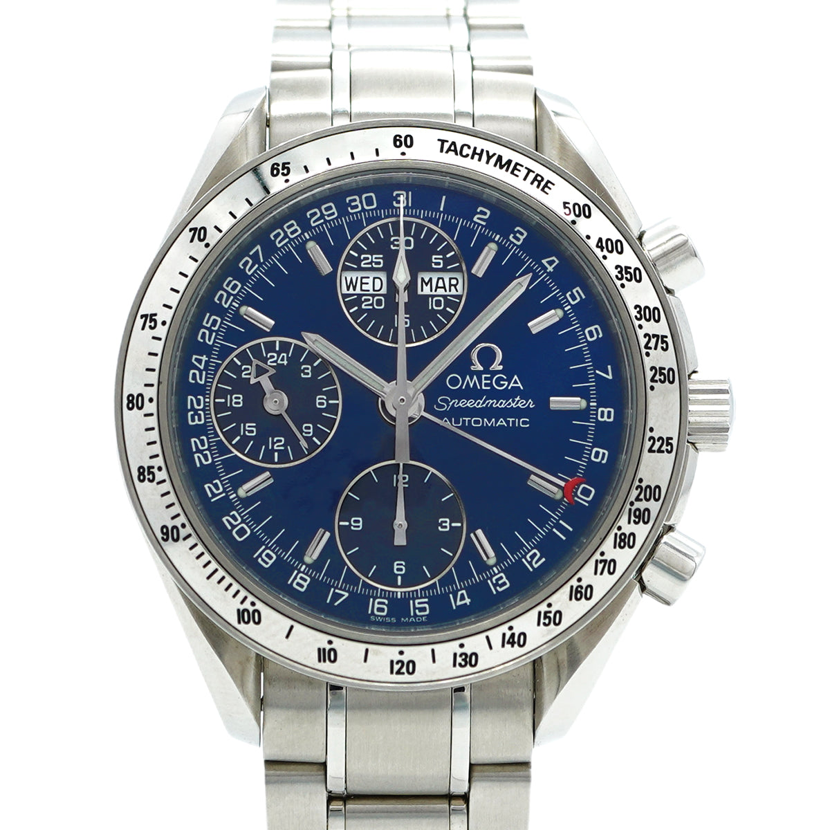 【5wwm0102】オメガ スピードマスター 3523.80 青文字盤【中古】腕時計 メンズ