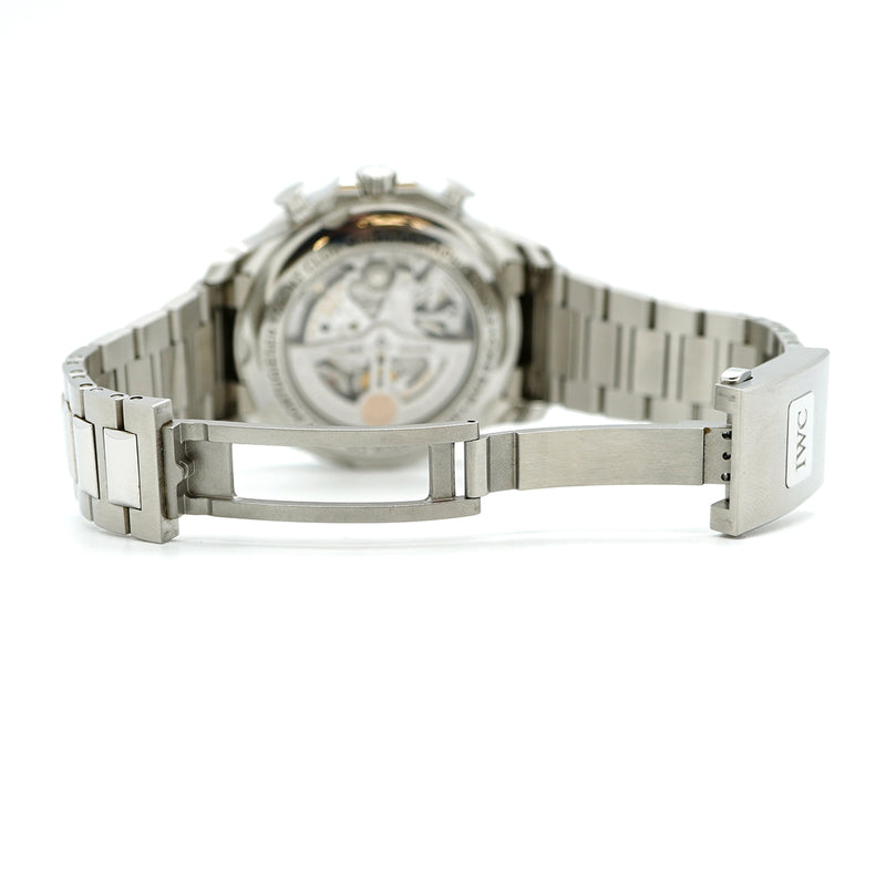 ★最終価格★SALE【5wwm0117】IWC アイダブリューシー シャフハウゼン ポルトギーゼヨットクラブ クロノグラフ IW390702 シルバー文字盤【中古】腕時計 メンズ