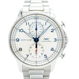 ★最終価格★SALE【5wwm0117】IWC アイダブリューシー シャフハウゼン ポルトギーゼヨットクラブ クロノグラフ IW390702 シルバー文字盤【中古】腕時計 メンズ